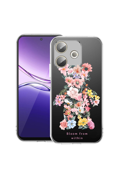 bestcase Carcasă transparentă din silicon pentru OPPO A5 Pro 5G, Teddy Bear B...