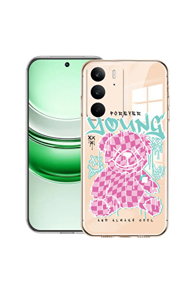 bestcase Carcasă transparentă din silicon pentru Realme C71, Teddy Bear Forev...