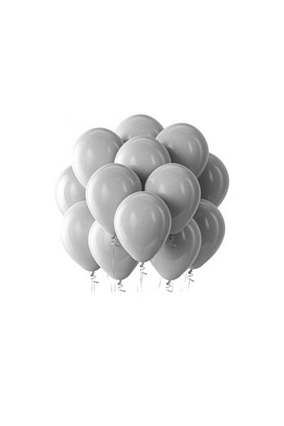 Generic Little Lolo 12-Inch Latex Balloon – Grey Color – Pack of 50 – High-Quality Latex