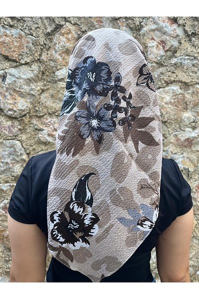 Sobe Hediyelik Cream Floor Floral Pattern Writing – Cotton, Breathable Fabric