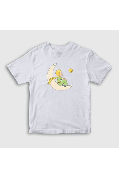 Presmono Unisex Kids White Moon Le Petit Prince Little Prince T-Shirt 568039Tt