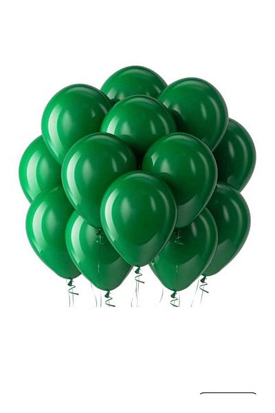 Generic Little Lolo 12-Inch Latex Balloon – Dark Green Color – Pack of 50
