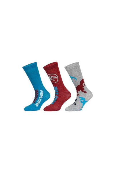 JURASSIC WORLD Set of 3 pairs of children's socks, multicolor, Danger, Jurassic World