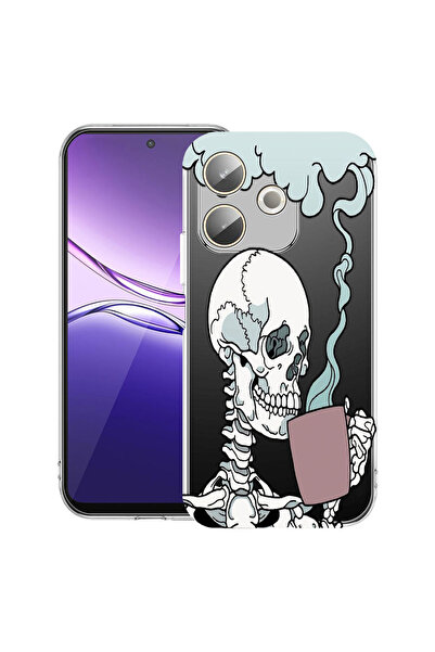 bestcase Carcasă transparentă din silicon pentru OPPO A5 Pro 5G, cu craniu, 2...