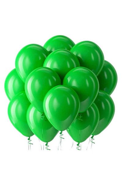 Generic 12-Inch Latex Balloon – green Color – Pack of 100- High-Quality Latex