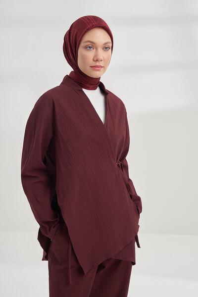 ARMANDA ΙΤΑΛΙΚΟ ΚΑΛΥΜΜΑ ΜΕ ΣΧΕΔΙΟ ΖΑΚΑΡ ΜΕ ΡΙΓΕΣ - ΜΠΟΡΔΟ