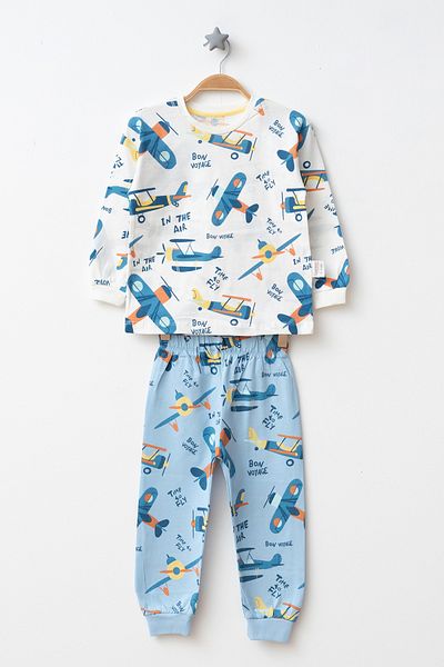 Beniizle Patterned 2-Piece Boys' Pajama Set