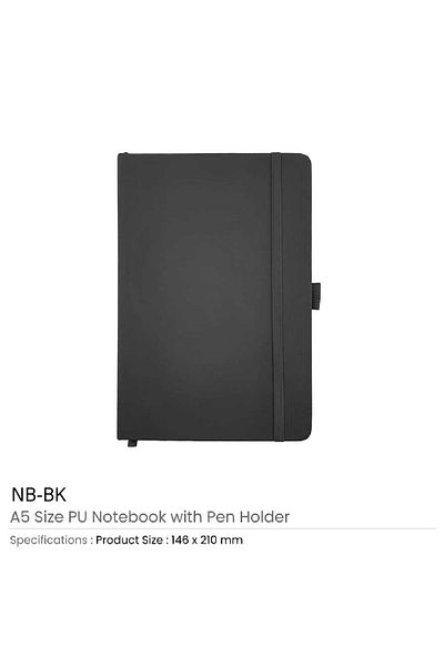 Wizart PU NOTEBOOK WITH STRAP