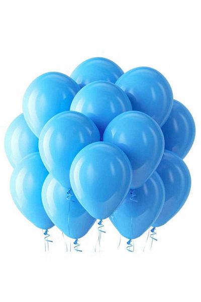 Generic 12-Inch Latex Balloon – Light Blue Color – Pack of 100 – High-Quality Latex