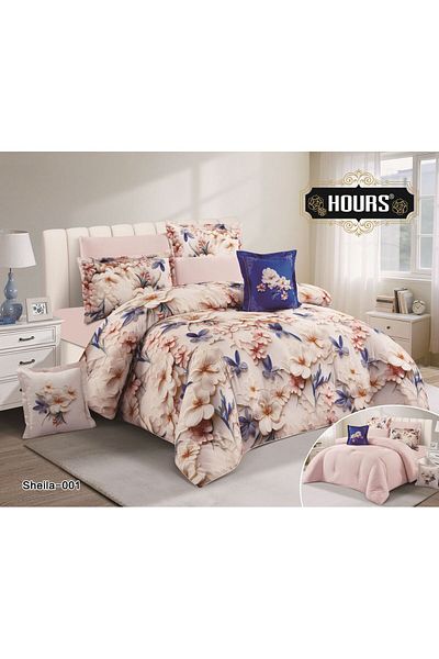 HOURS Single bed set, floral, soft microfiber fabric, gives you comfort, quilt size 170 x 220 cm