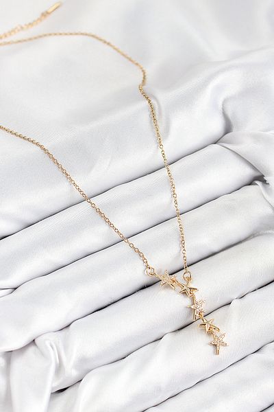Clariss 316L Steel Star Model Gold Color Women's Necklace