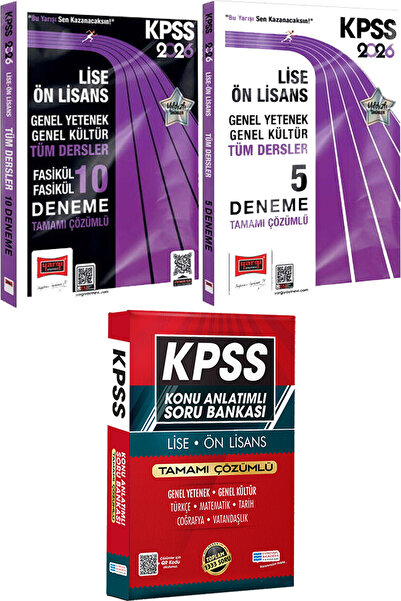 Yargı Yayınları 2026 KPSS Lise Ön Lisans Fasikül Fasikül 10 Deneme ve 5 Denem...