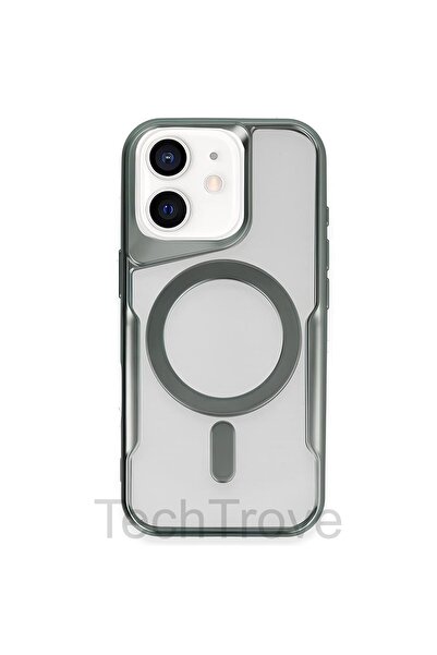 TechTrove iPhone 11 Kılıf Magsafe Uyumlu Arkası Şefaf Tasarım Lazer Kaplama S...