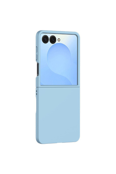 REDz Accessories Carcasă simplă cu folie de protecție pentru Samsung Galaxy Z Flip 7, rezistentă la șocuri, albastru deschis