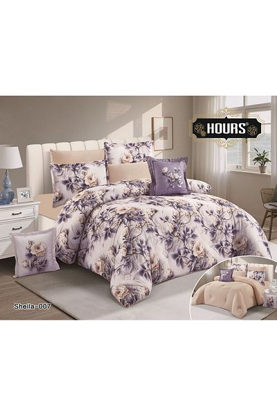 HOURS Single bed set, floral, soft microfiber fabric, gives you comfort, quilt size 170 x 220 cm