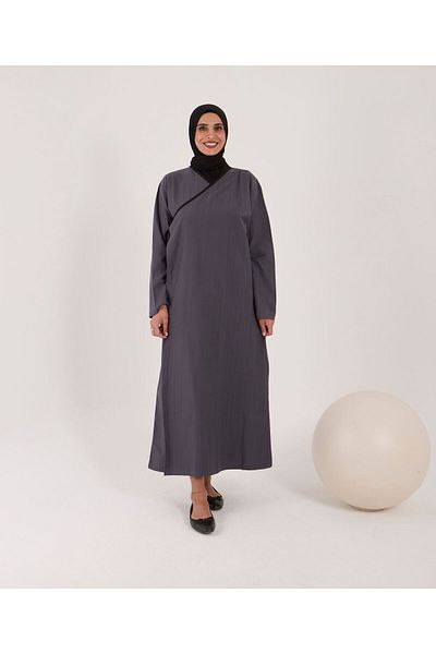 AYSUN TEKSTİL Wide Cut Solid Color Prayer Dress & Dressing Gown