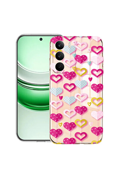 bestcase Διαφανής θήκη σιλικόνης για Realme C71, Υπέροχες καρδιές, 2041144 T 185