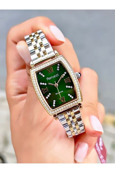 Ferrucci Women's Wristwatch Stone Model Steel Cord Waterproof Bracelet Gift
