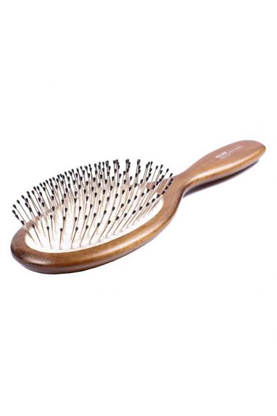 Keller Oval Brush for All Hair Types with Steel Bristles