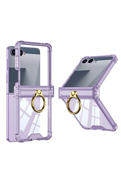 REDz Accessories Husă Luxe Grip cu inel pentru Samsung Galaxy Z Flip 7, silic...