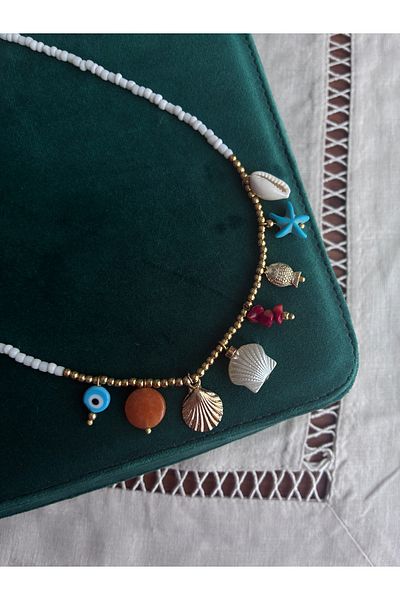 Miltonia Seashell Bead Summer Necklace