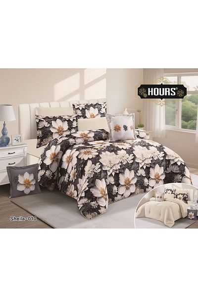 HOURS Single bed set, floral, soft microfiber fabric, gives you comfort, quilt size 170 x 220 cm