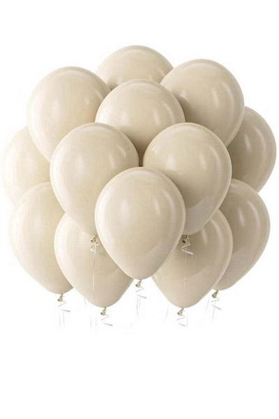 Generic 12-Inch Latex Balloon – Sandy Beige Color –Pack of 100- High-Quality Latex