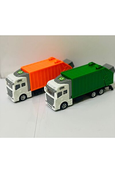 Shoplandu Oyuncak Çöp Kamyonu Çek Bırak Konteynerlı Oyuncak Kamyonet Çöp Kamyonu