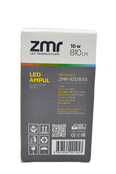 ZMR 10 WATT BEYAZ RENK LED AMPÜL