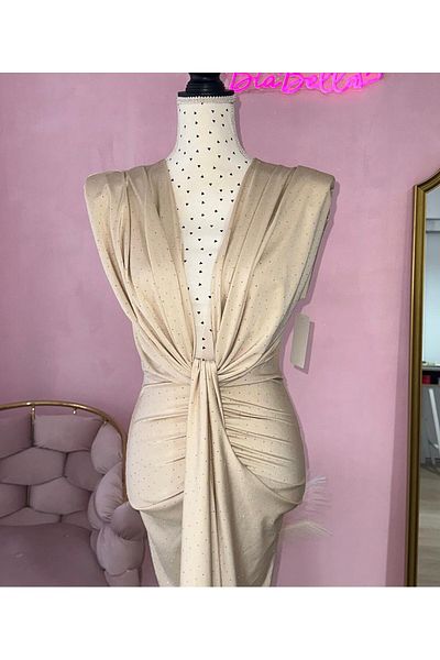 BiaBella Chiara beige dress with stones