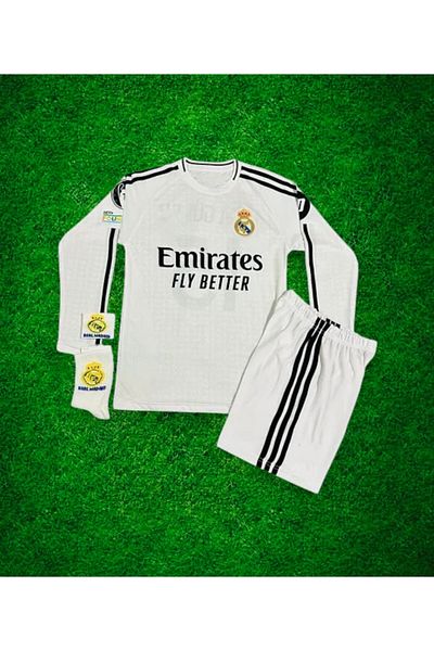 After Party R.E.A.L M.A.D.R.I.D 2024-25 New Season A.R.D.A G.Ü.L.E.R Long Sleeve Children's Jersey Set of 4 (Armali) Ag