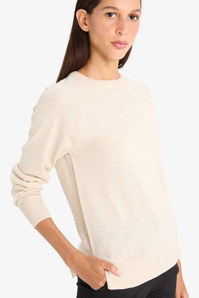 DeFacto New Season Relax Fit Crew Neck Basic Plain Knitwear Sweater