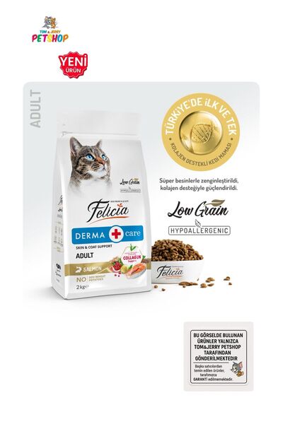 Felicia TOM&JERRYPETSHOP-2 Kg Kolajenli Somonlu Az Tahıllı HypoAllergenic Yet...