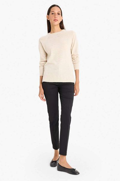 DeFacto New Season Relax Fit Crew Neck Basic Plain Knitwear Sweater