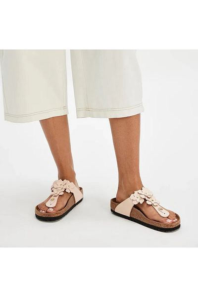 Birkenstock Gizeh Flowers Women's Pink Slippers - Solect Brands