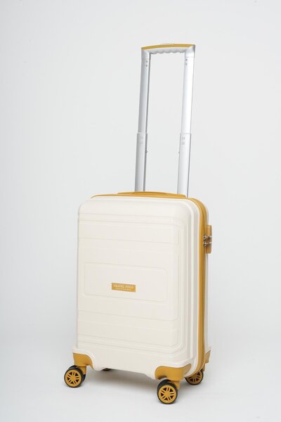 travelpolo Küçük Boy Kırılmaz Valiz Krem Kavun 1017