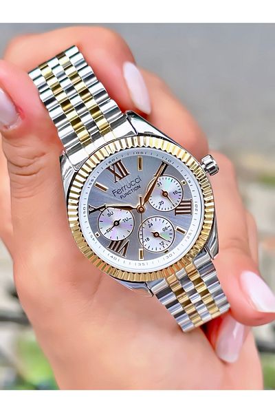 Ferrucci Women's Wristwatch Function Model Steel Cord Waterproof Bracelet Gift