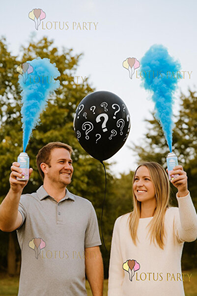 LOTUS PARTY Cinsiyet Öğrenme Partisi Soru işaretli Balon Cinsiyet Sis Cinsiyet Belirleme Spreyi Erkek Bebek