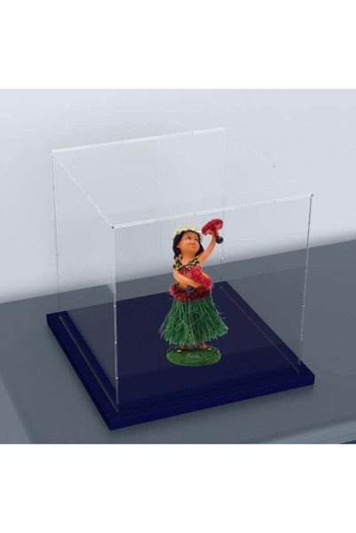 Generic Acrylic Display Case with Lid for Collectibles, 6 Inch Cube Acrylic B...