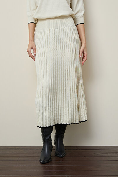 Serianno Yün Fitilli Midi Etek