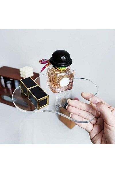 Generic TPGP 2Pcs Acrylic Irregular Coaster, Transparent Coaster For Desk, Creative Decorative Plate Coaste