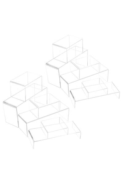 Generic 12PCS Large and Medium Acrylic Risers, for Amiibo Funko POP Figures, ...