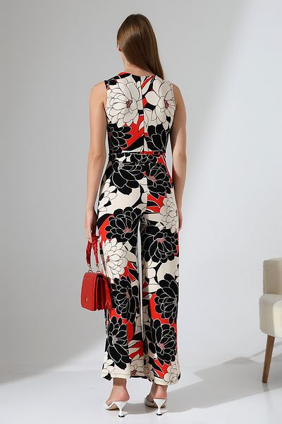 Planet Prestige Floral Stylish Belted Jumpsuit