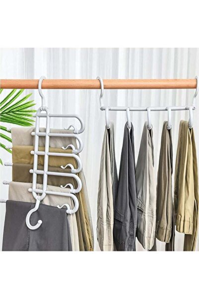 Generic Trouser Hangers Space Saving, 2 Pcs Multifunctional Pants Hanging Org...