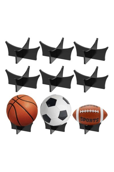 Generic Ball Stand Holder, Acrylic Ball Display Stand for Football, Basketbal...