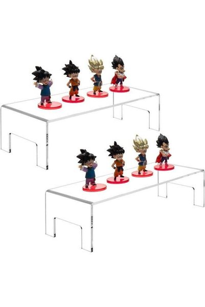 Generic Set of 2 Premium Clear Acrylic Display Riser Rack Stand for Collectib...