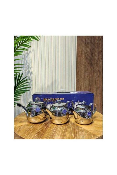 Generic Stainless steel kettle set 0.8L - 1L - 1.5L