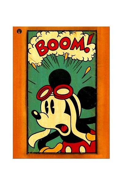 Generic BP Cartoon Themed Metallic Plate Green/Orange/Black 20x15cm