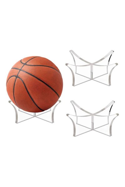 Generic Football Display Stands, 3PCS Acrylic Rugby Ball Stand Basketball Hol...
