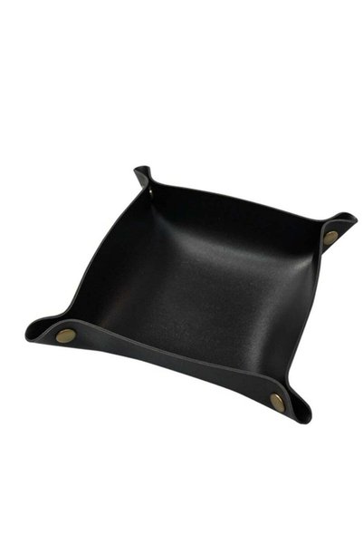 Generic Valet Tray, Leather Tray, Catchall Tray, Foldable Jewelry Travel Orga...